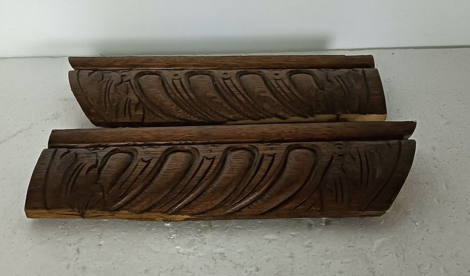 Pair  Trims Corbels Pediments Boards Carved Wood Reclaimed Antique Salvaged Arch photo Home Decor