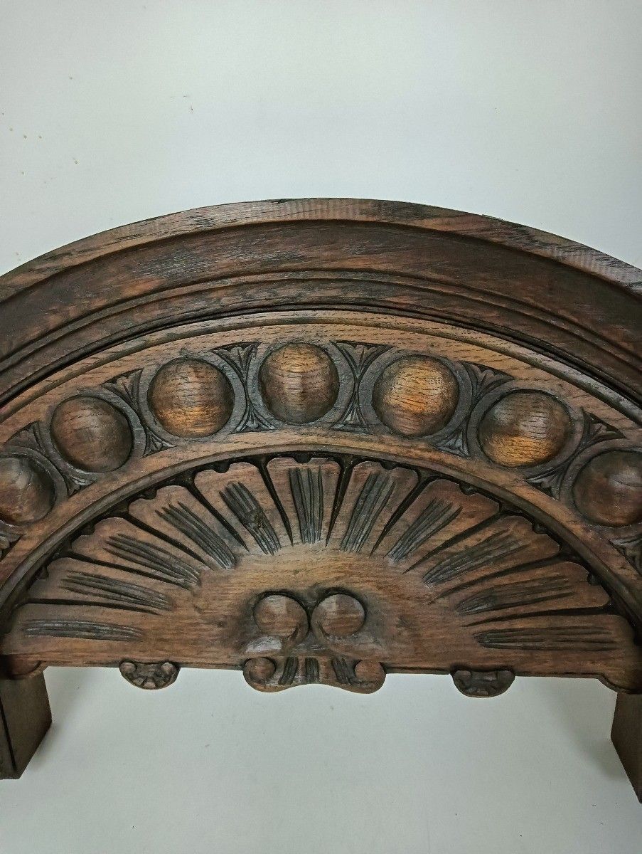 Antique Carved Wooden Ornate Pediment Over Door Architectural Reclaimed Salvaged photo Home Decor