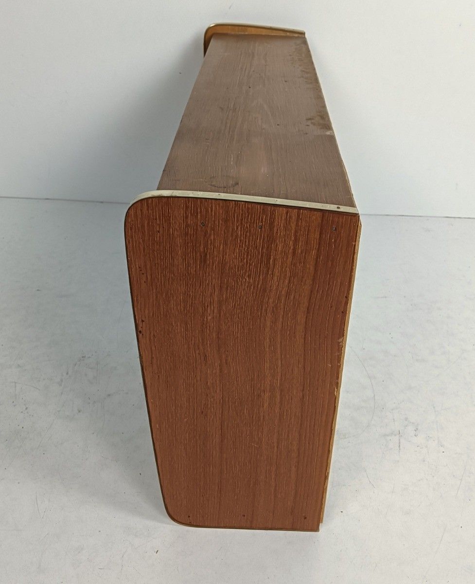 Vintage Mid Century Scandinavian Style Teak Wood Messing Medicine Apothecary Cab photo vintage
