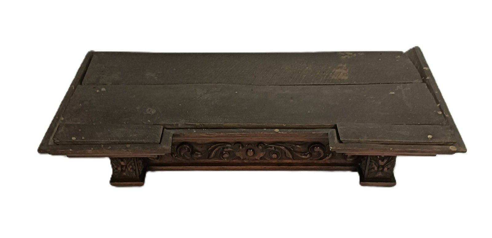 photo furniture Large French Hand Carved Wood Pediment Ornate Finial Architectural Decorative Re