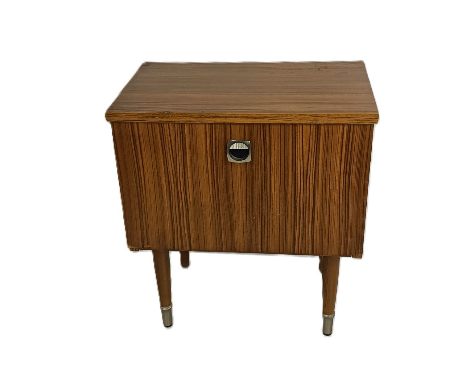 Vintage Teak Wood Nightstand End Table Bedroom Cabinet Denmark Scandinavian photo for sale