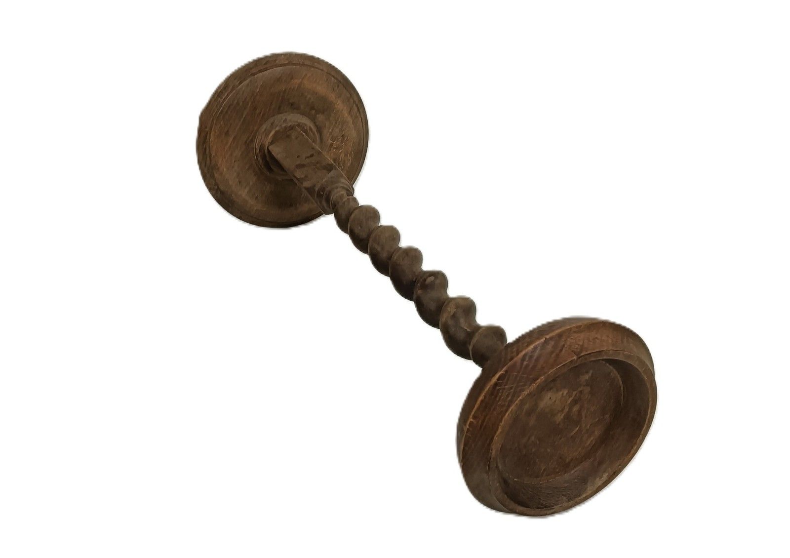 Barley Twist Carved Wooden Pedestal Plant Stand Planter On Top Vintage photo vinterior