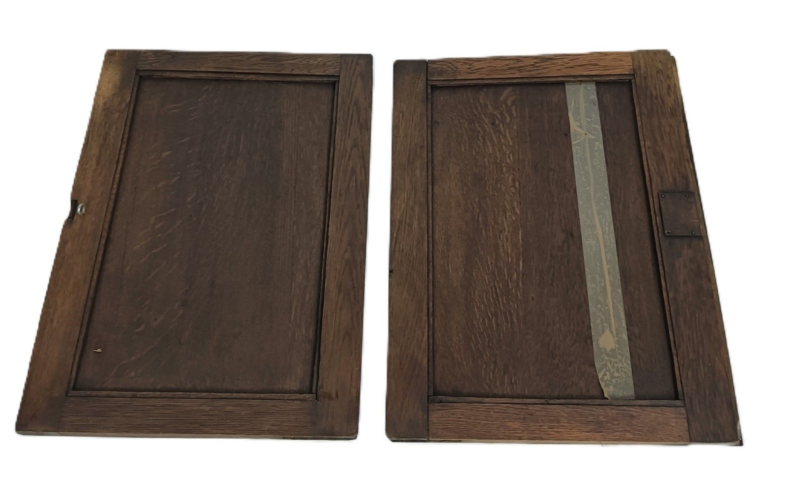 Pair French Hand Carved Wooden  Door Panels Reclaimed Architectural  Antique Imp photo vinterior