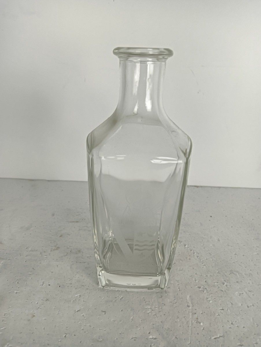 Bottle Decanter Glass Church Watervliet Belgum Bottle Made In Slovenia photo furniture
