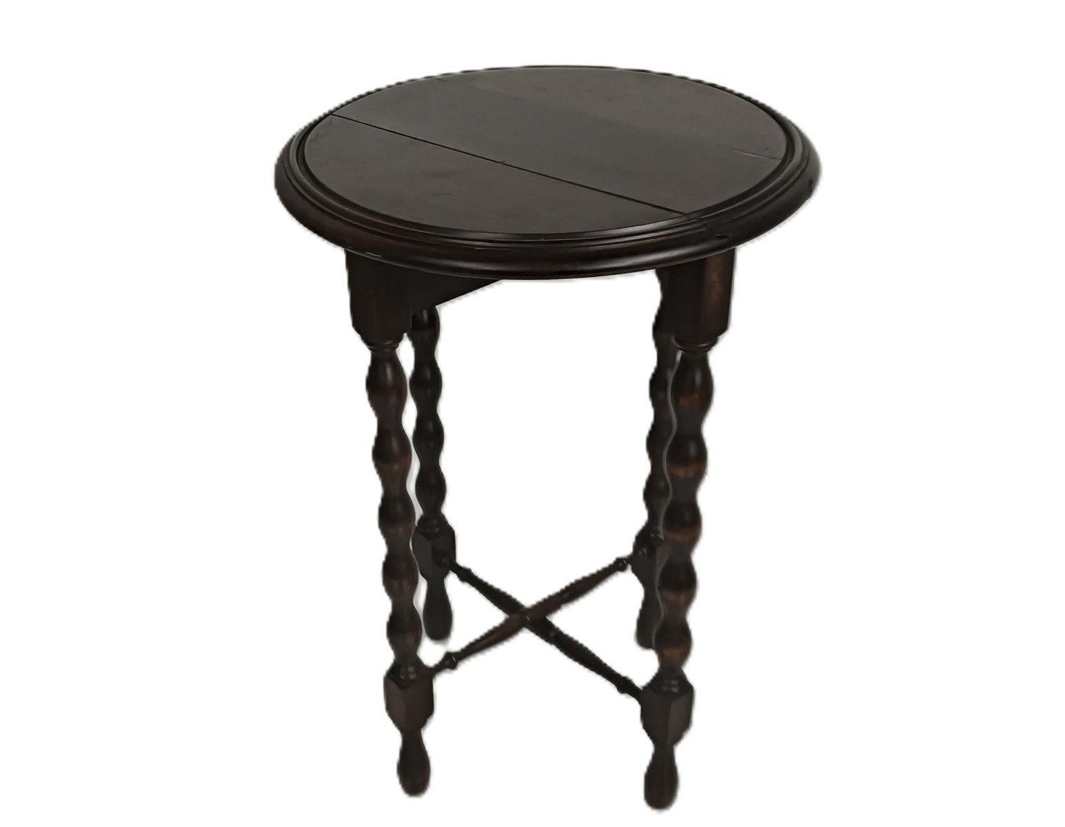 Practical Bobbin Legs  Wooden Side Occasional Wine Coffee Table Pedestal Foldabl