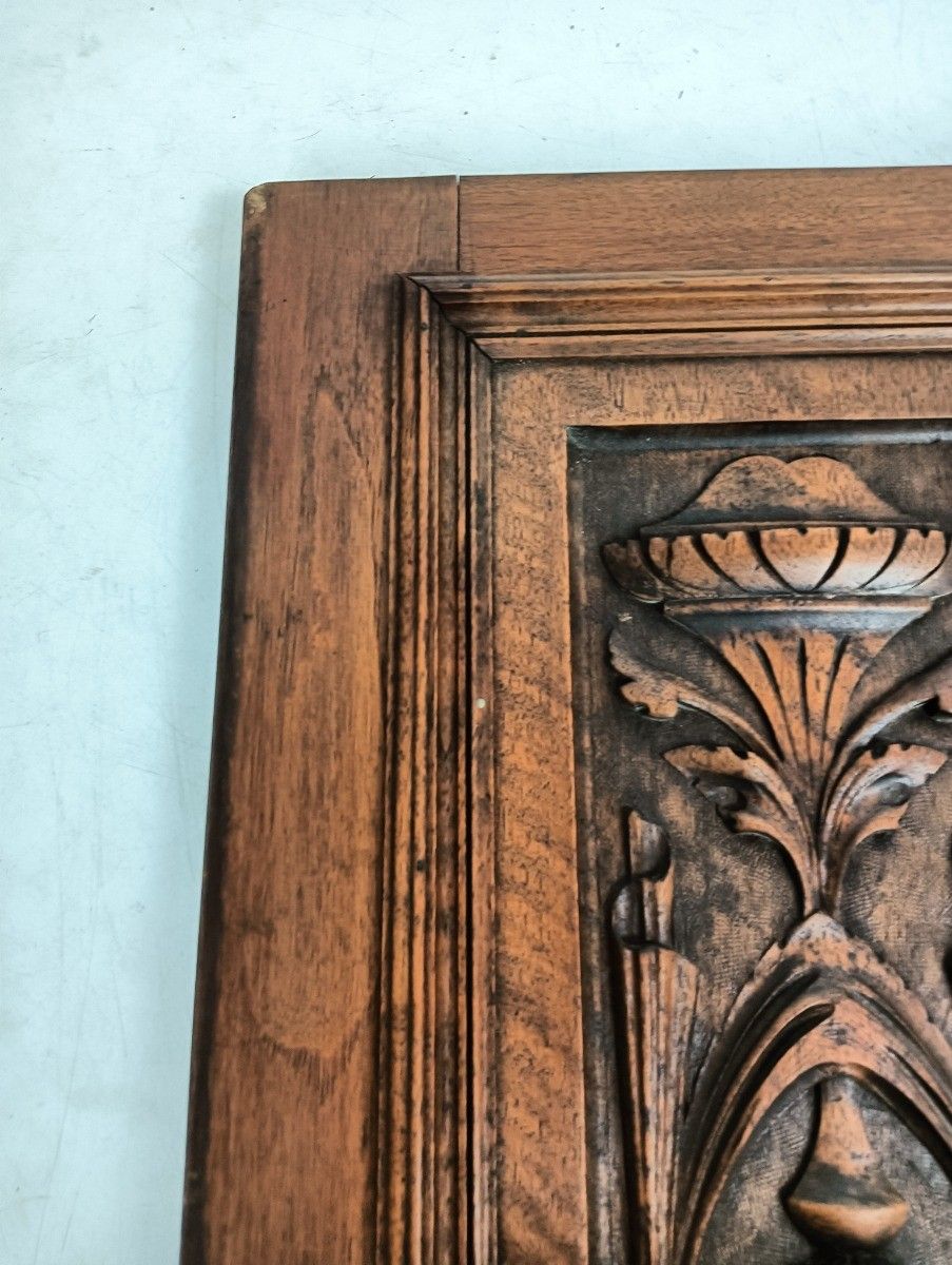 Small Door Panel Carved Wood Antique Pediment Reclaimed Architectural Salvaged photo for sale
