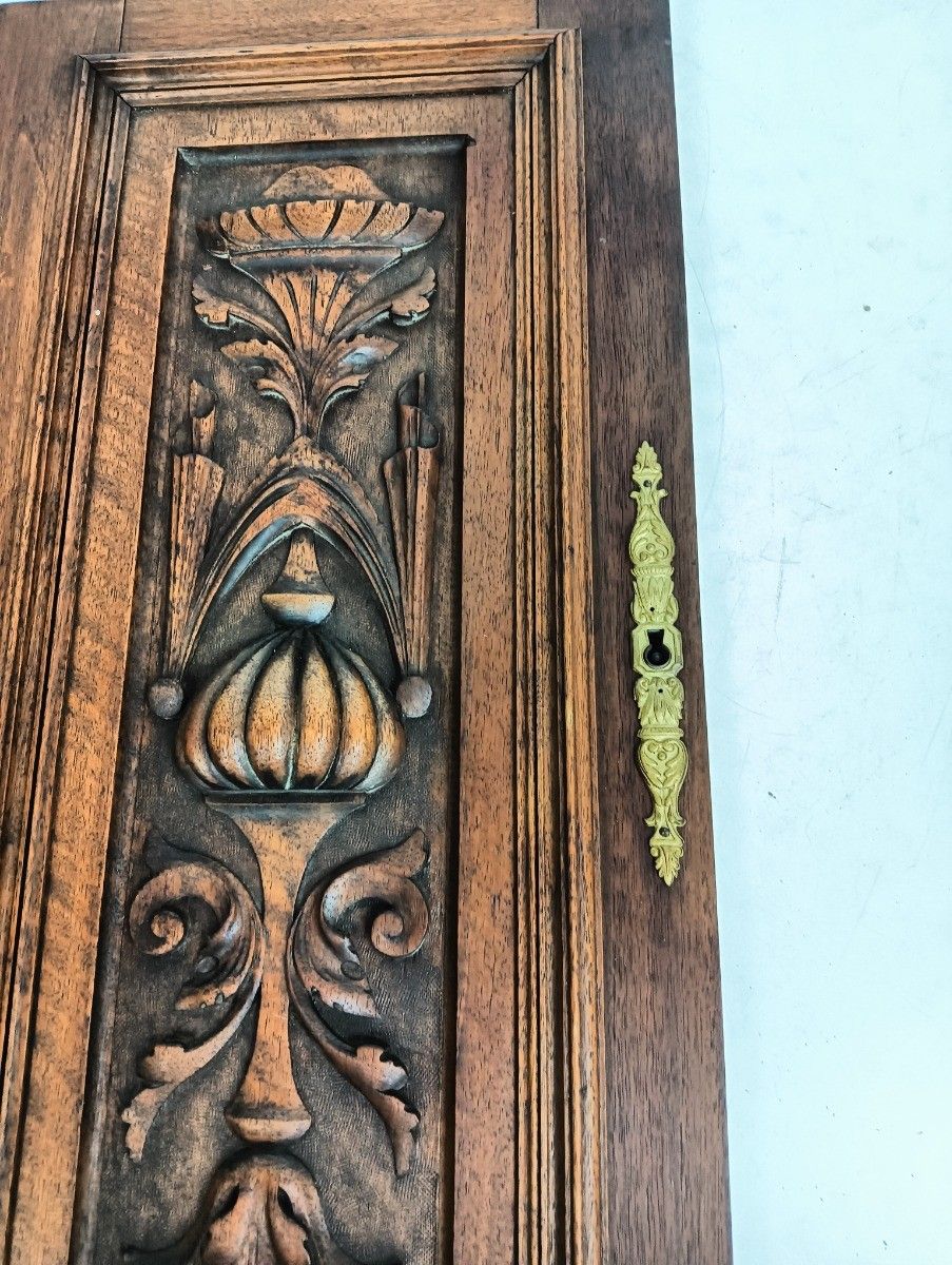 Small Door Panel Carved Wood Antique Pediment Reclaimed Architectural Salvaged photo 225.0