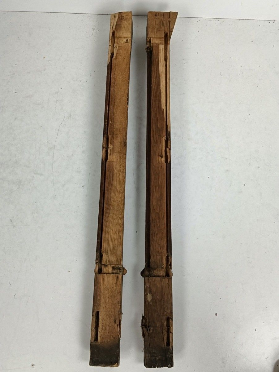 photo for sale Antique Pair Corbels Hand Carved Wood Architectural Bas Relief Reclaimed Trims P