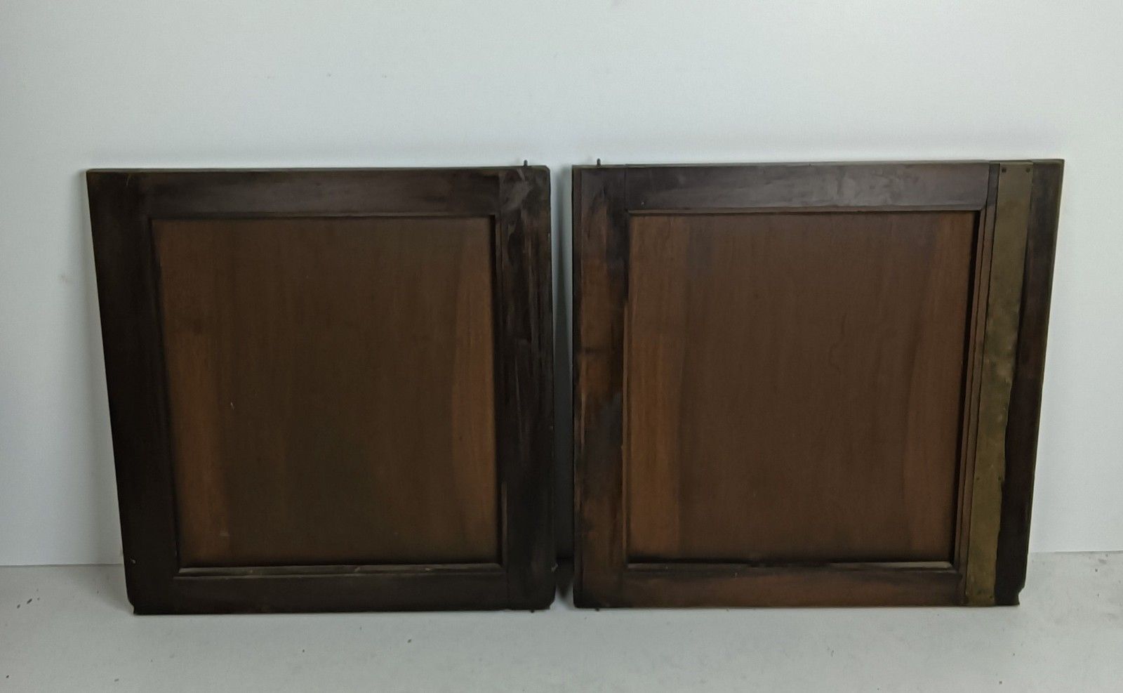 Antique Door Panels Couple Hand Carved Wood  Architectural Salvaged Reclaimed photo vinterior