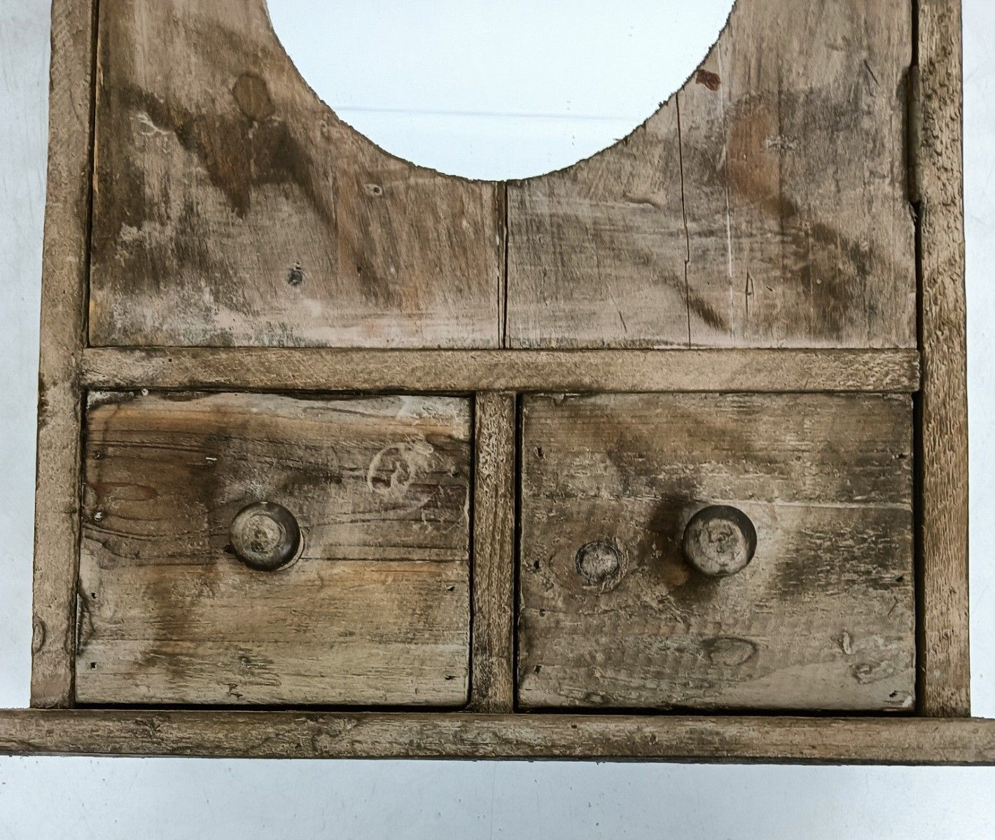 Small Antique Barn Style Hanging Medicine Apothecary Shaving Cabinet Wood photo buy