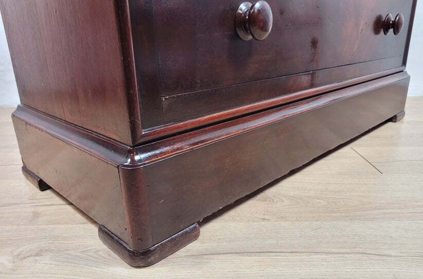 Victorian Chest Of Drawers 4 Drawers 1890 Mahogany English photo vintage