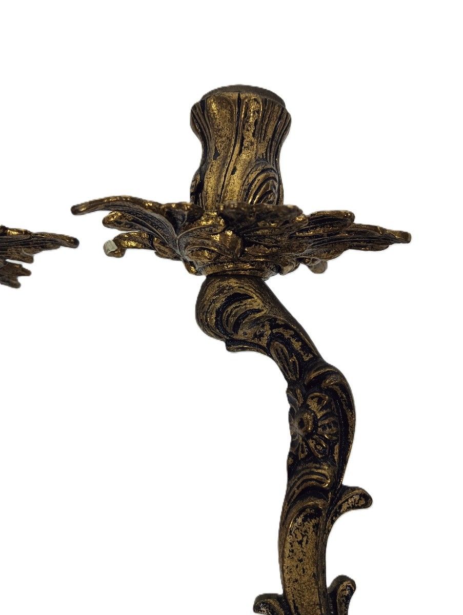 Pair Brass Hollywood Regency Ornate  Double Wall Sconces Vintage Modernist photo buy
