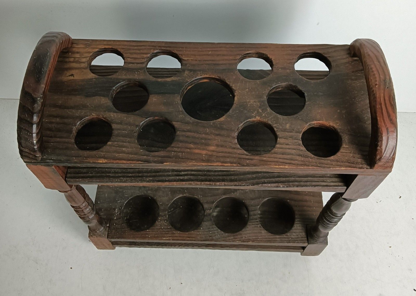 Wine Bottle Bar Cart Rack Spanish Wood Vintage On Wheels Funky photo buy