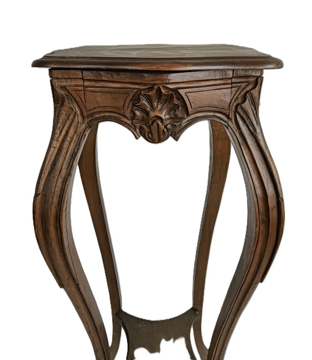 Large Ornate Two Tier Pedestal Antique Art Nouveau Plant Stand Side Table Wood photo buy