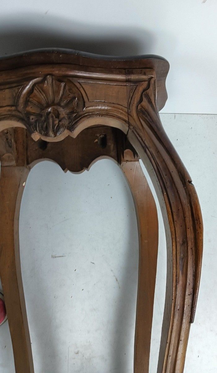 538.0 Large Ornate Two Tier Pedestal Antique Art Nouveau Plant Stand Side Table Wood photo