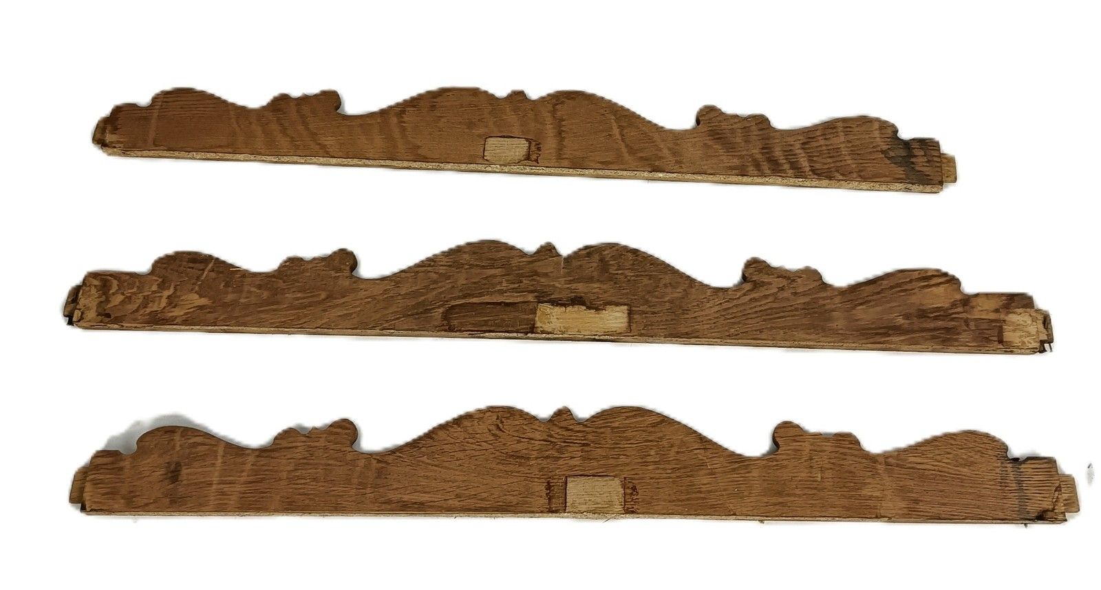 Set Of 3 Antique Carved Wooden Pediments Over Door Trims Reclaimed Architectural photo 314.0