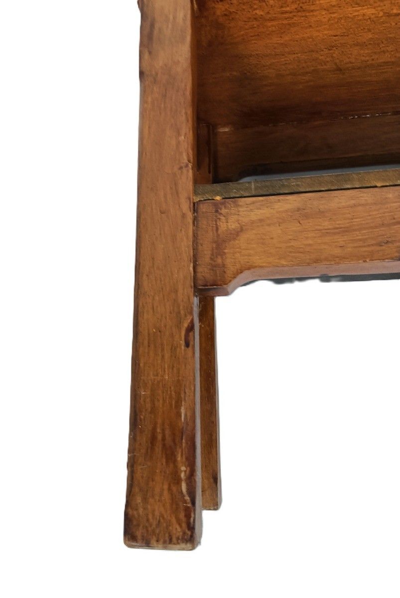 photo for sale Antique Two Tier Side Table Carved Wood Occasional Coffee Plant Stand Funky