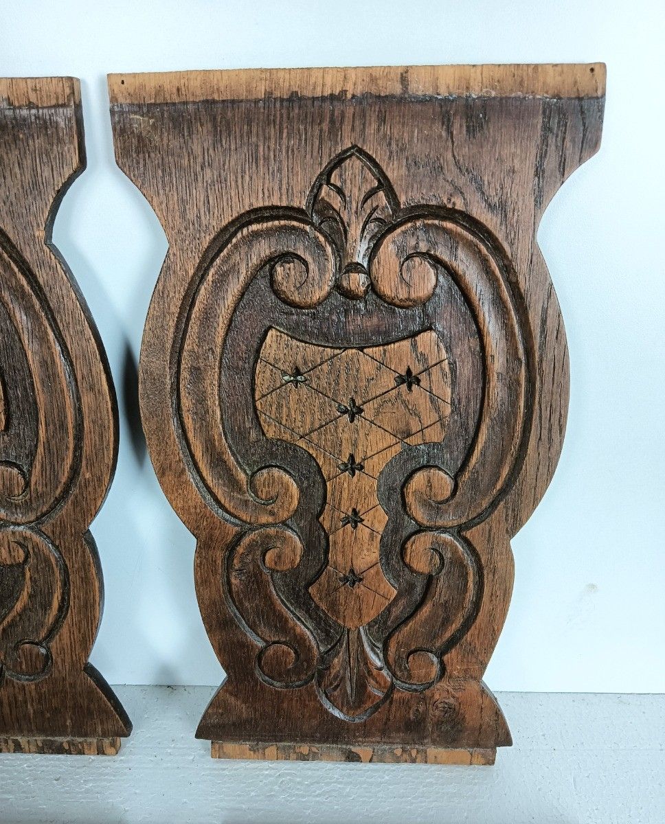 Set Of 6 Antique Corbels Carved Wood Architectural Reclaimed  Trims Salvaged D photo Home Decor