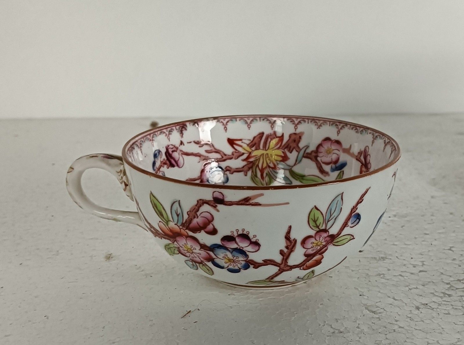 Set Of 5 Cup And Saucers Sarreguemines France Minton Decor 252 Antique  Porcelai photo vinterior