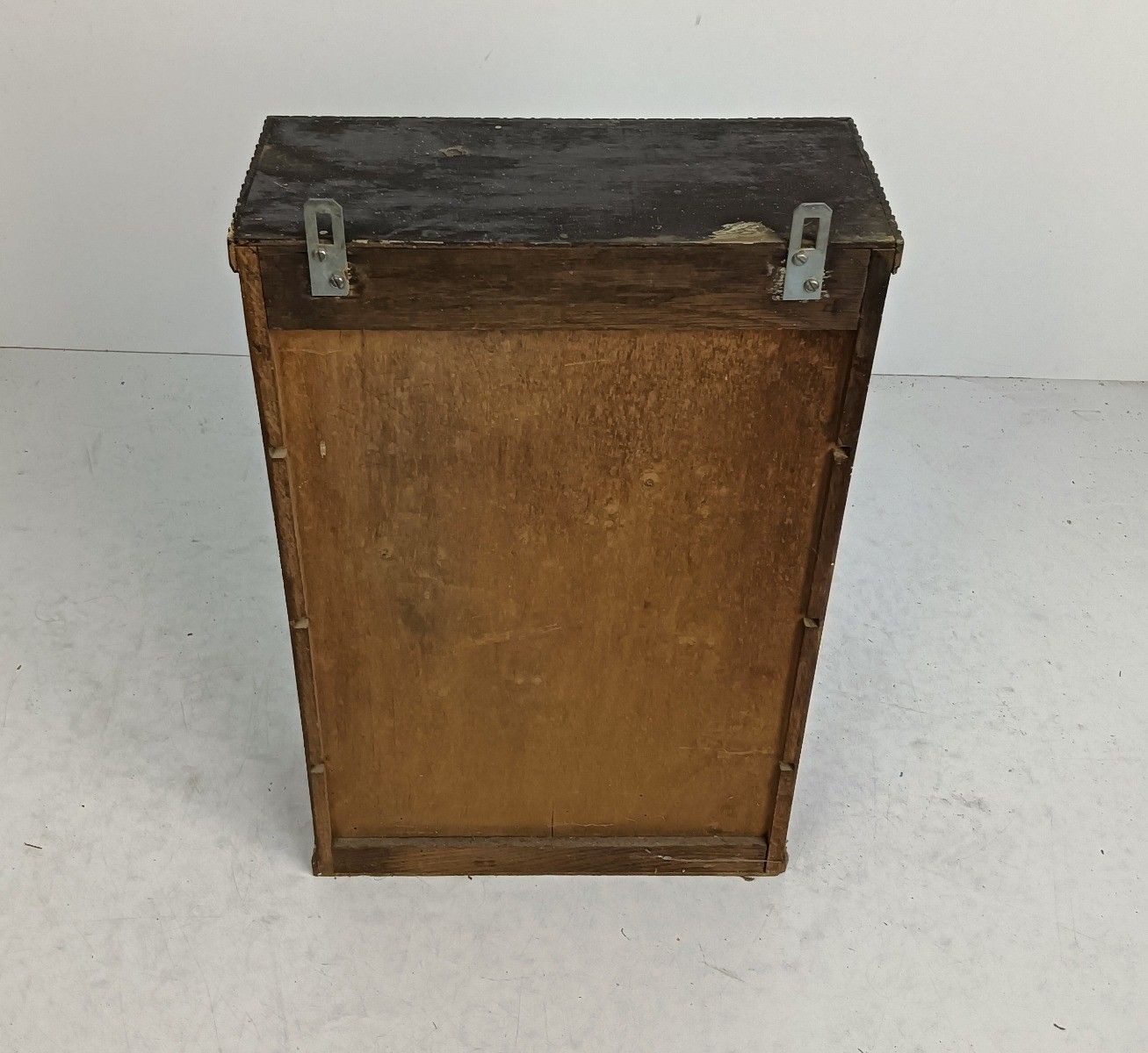 Antique Wall Hanging Medicine Shaving Cabinet Wood Beveled Glass Ornate photo vintage