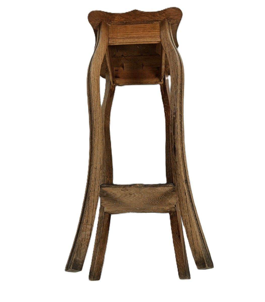 Art Nouveau Side Coffee Table Pedestal Two Tier Plant Stand Bonsai Stand Farmhou photo Furniture