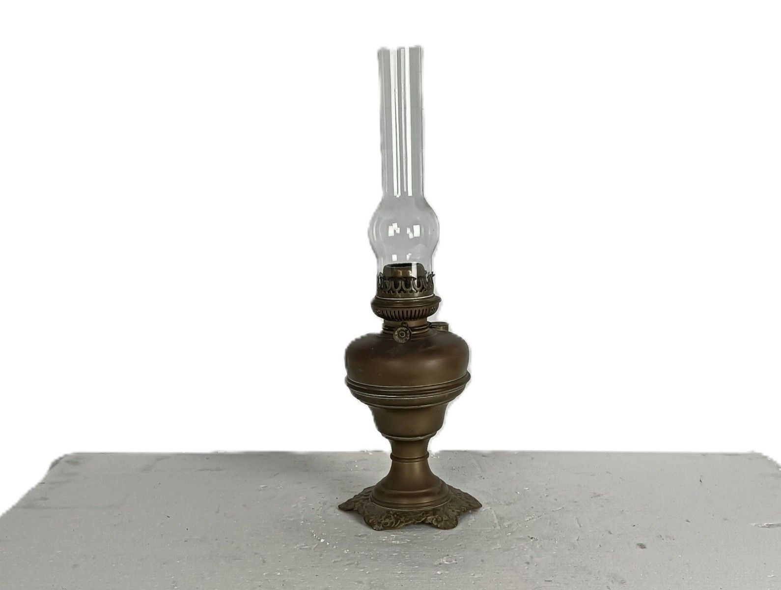 Antique L&B Lb Oil Lamp Brass Lempereur Et Brevette Belgium Brass