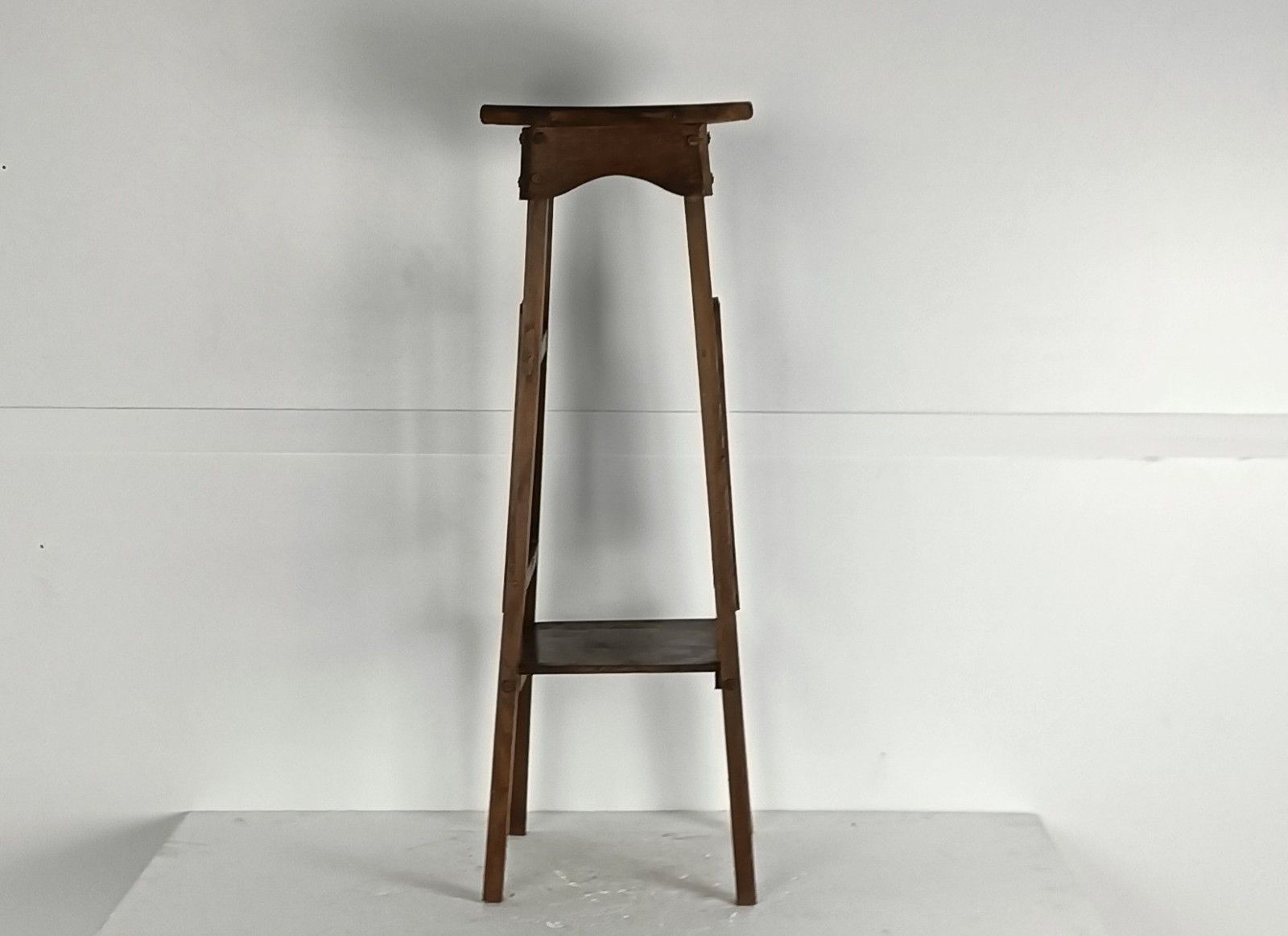 Antique Pedestal Plant Stand With Bars Wood Side Table Barn Style Two Tier photo buy