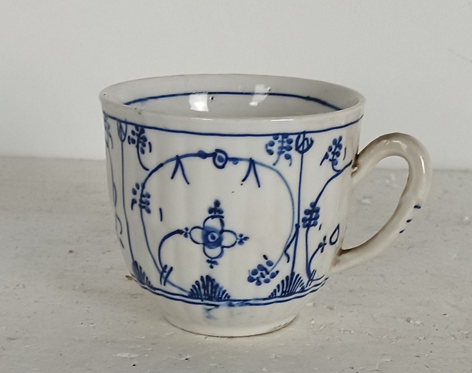 179.0 Set Of 8  Cups And Saucers Antique Marked Boch Copenhague, Kopenhagen 16 Pieces photo