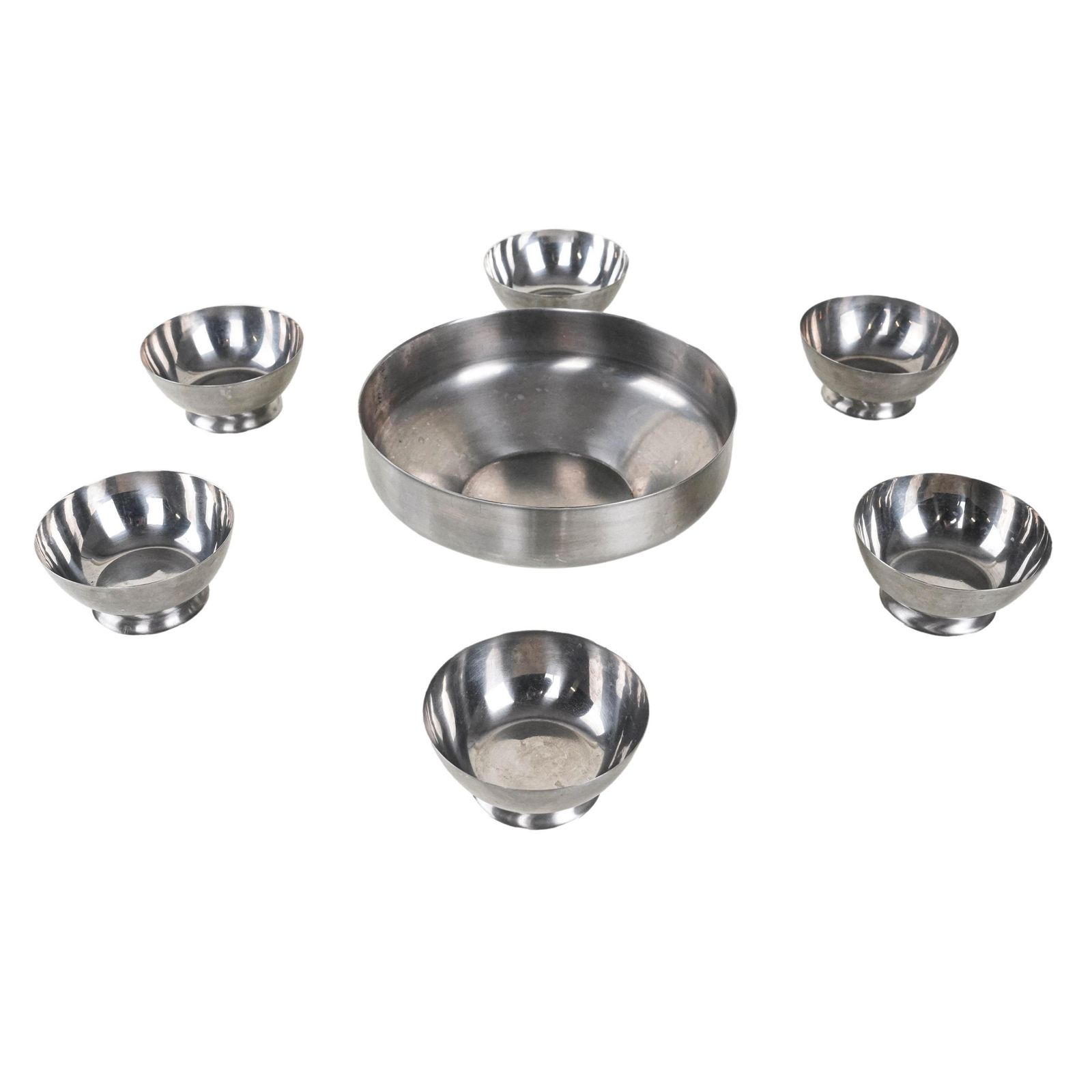 Set Of Stainless Steel Bowls, Italian Design, 1980s, Made In Italy