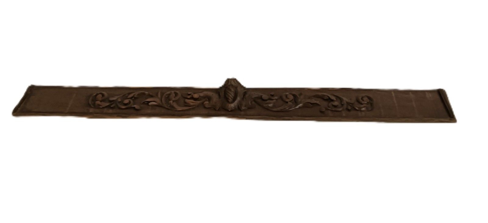 Antique Carved Wood Board Pediment Architectural Reclaimed Ornate Large Bas Reli photo furniture