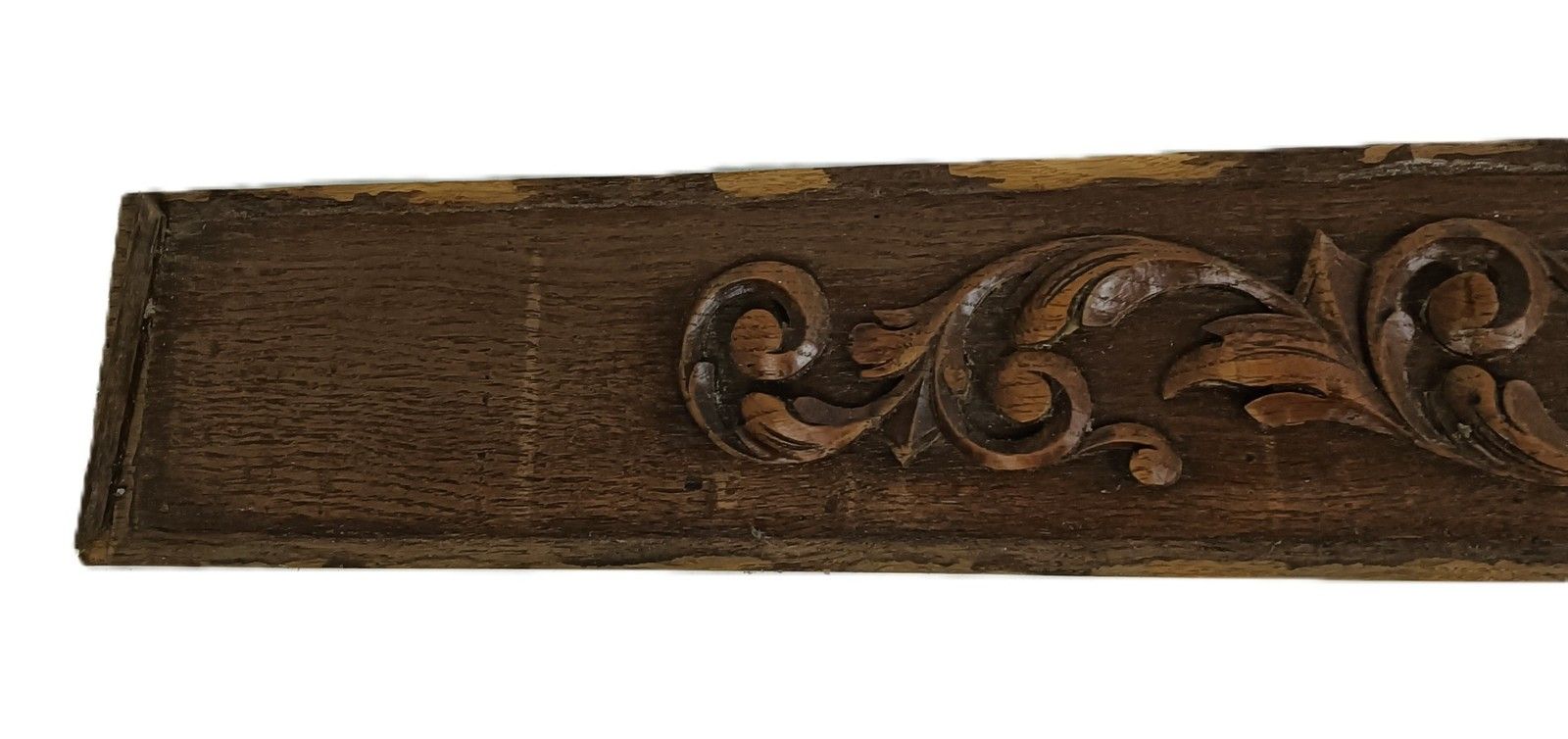 Antique Carved Wood Board Pediment Architectural Reclaimed Ornate Large Bas Reli photo 144.0