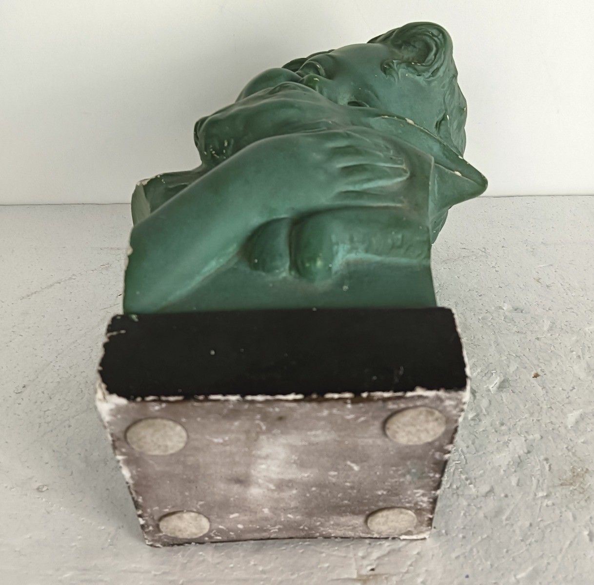 Rafaello Scali Art Deco Antique Plaster Bust Young Girl With Rabbit Italy photo buy