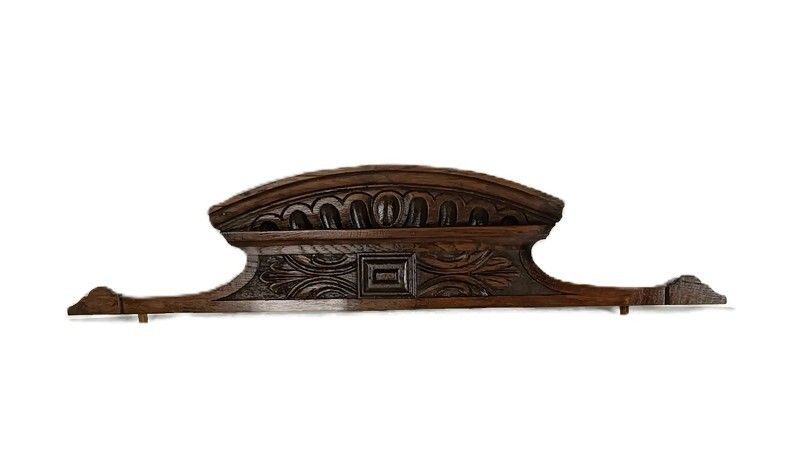 Pediment Antique Ornate Carved Wood Over Door Trim Architectural Salvaged