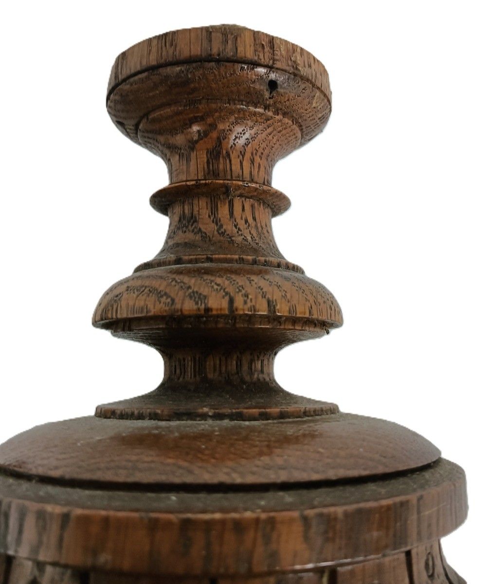 Set Of 2 Reclaimed Carved Wood Large Spindles Balusters Trim Posts Pillars Salva photo vinterior