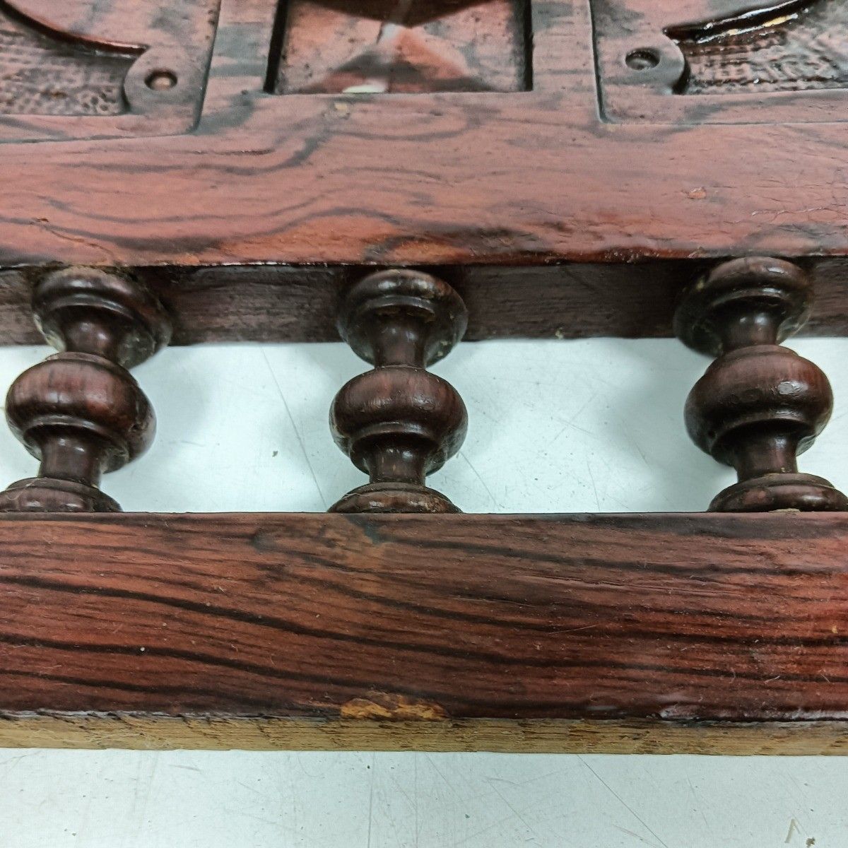 Antique Pediment Over Door Carved Wood Architectural Reclaimed Salvaged  Spindle photo 225.0