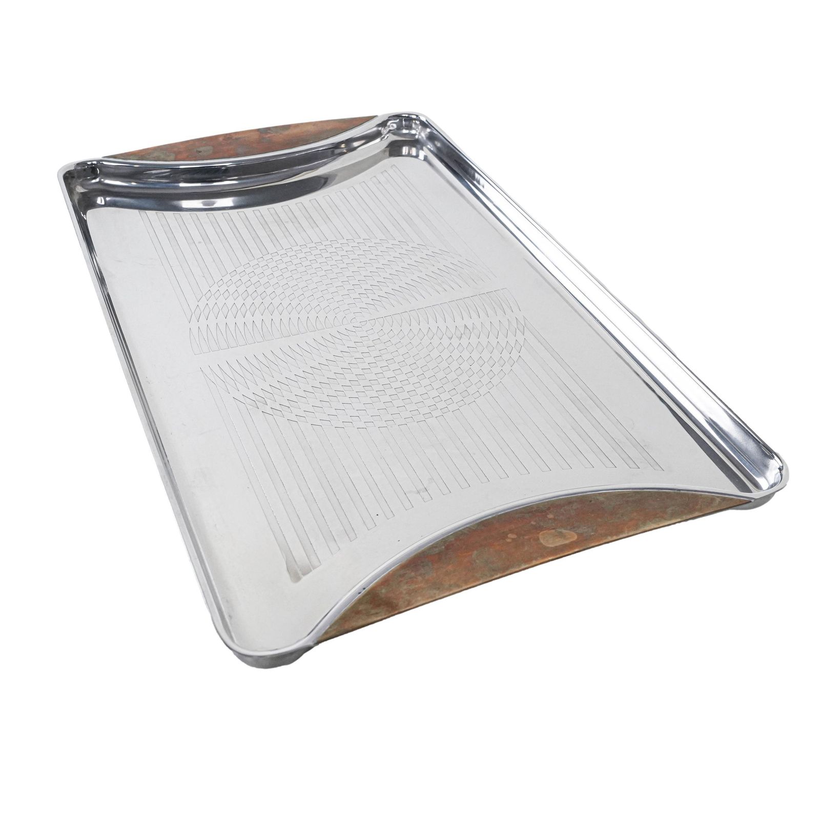 Stainless Steel Tray, German Design, 1970s, Manufactured By Gottinghen