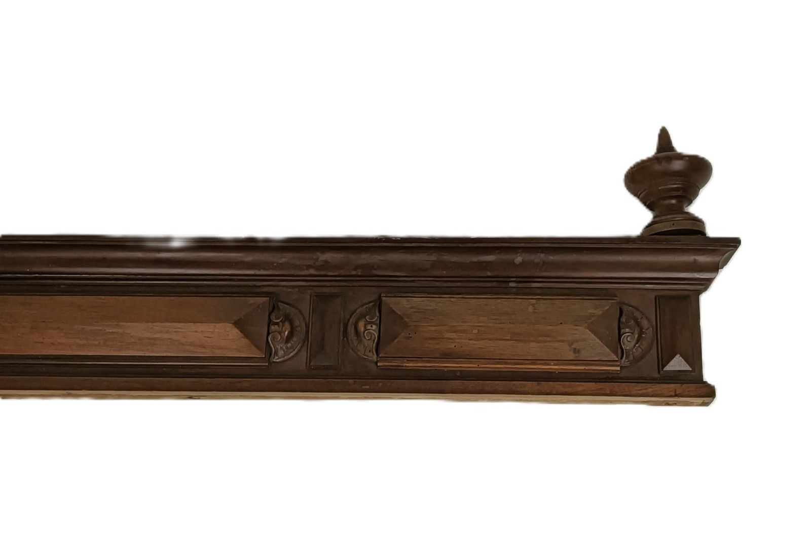 Very Large Antique Pediment Over Door Ornate Carved Wood Reclaimed Architectural photo vintage