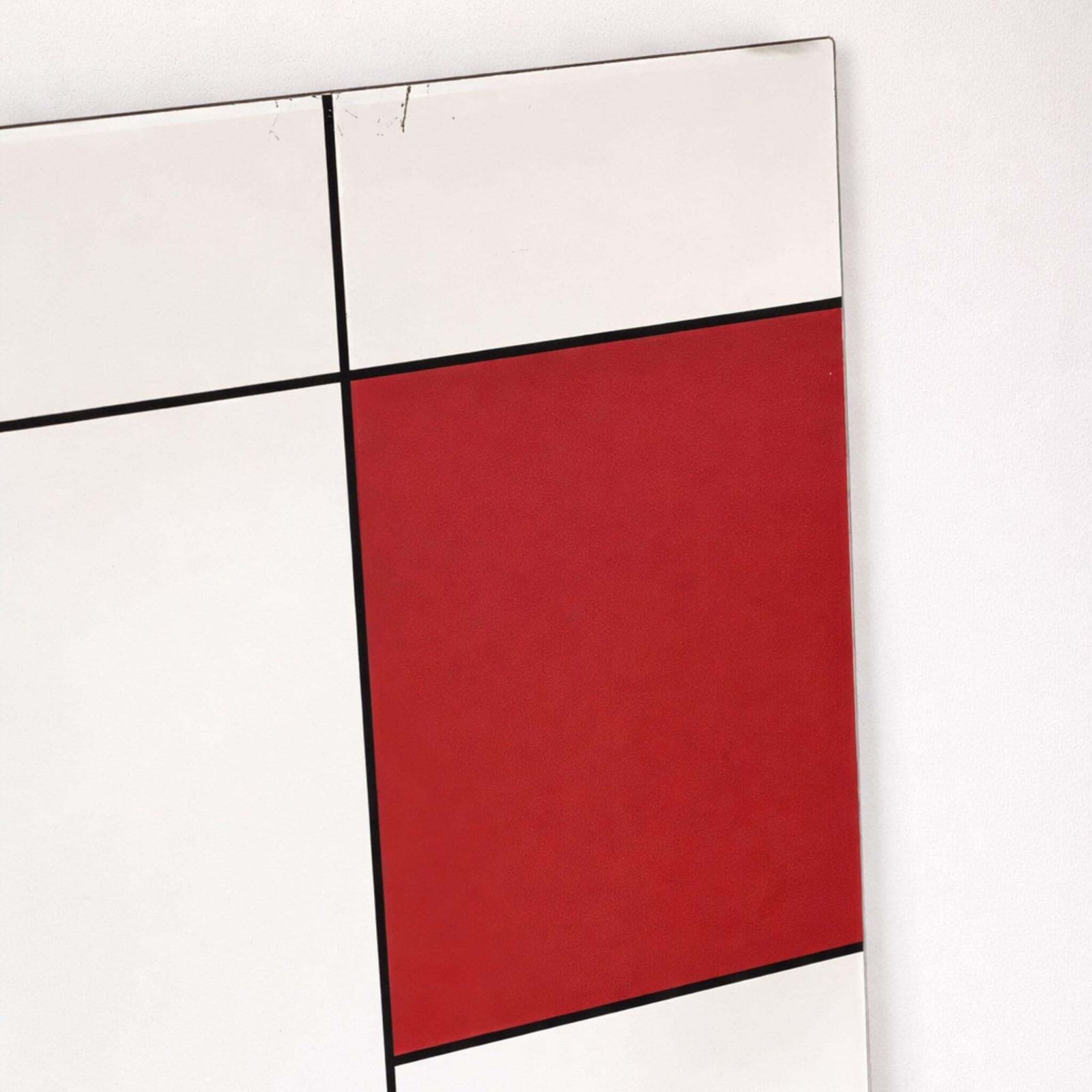 Post Modern Geometric Italian Wall Mirror Piet Mondrian For Rimadesio photo vinterior