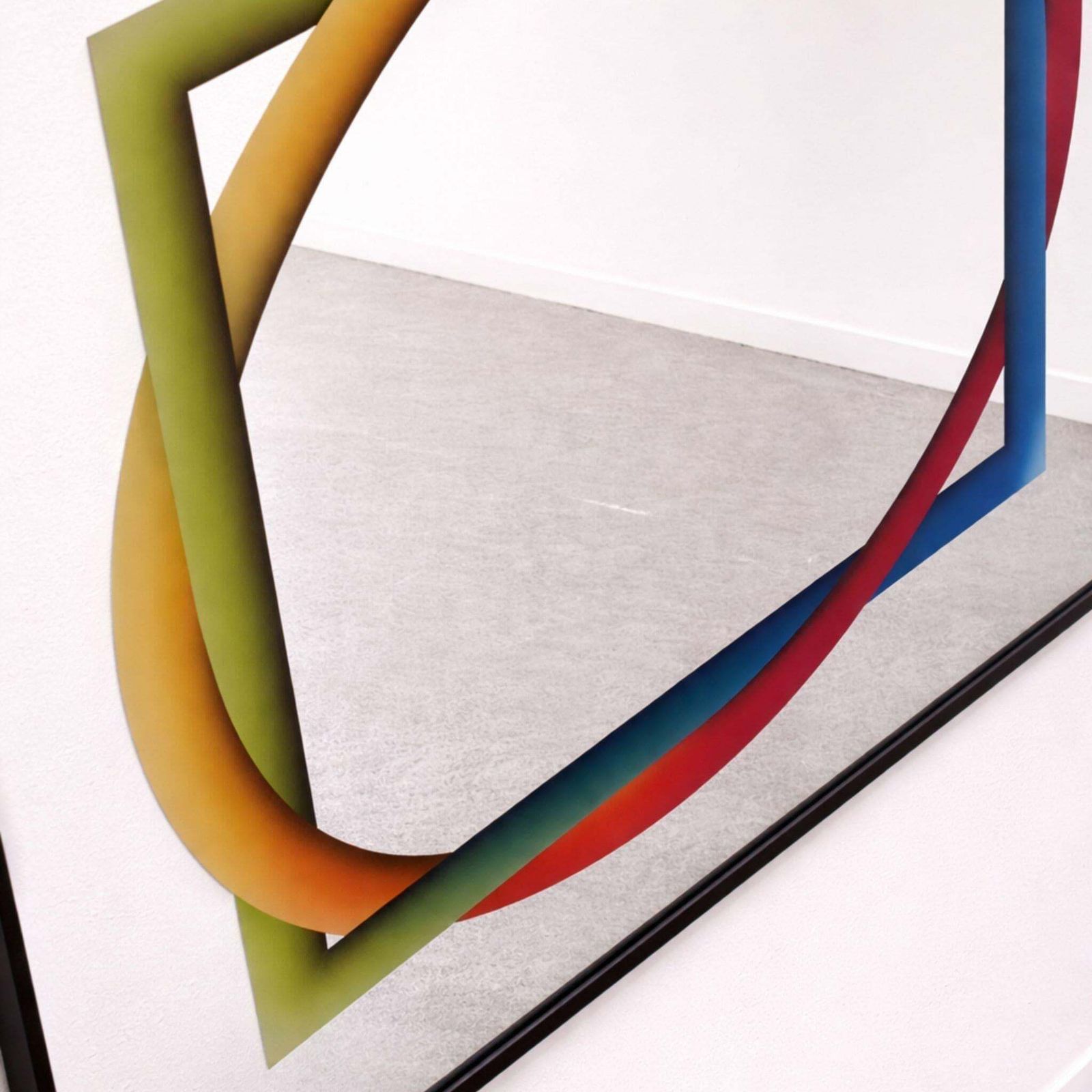 Rare Geometric Mirror By Rogelio Polesello For Morphos Acerbis, Italy, 1970s photo vintage