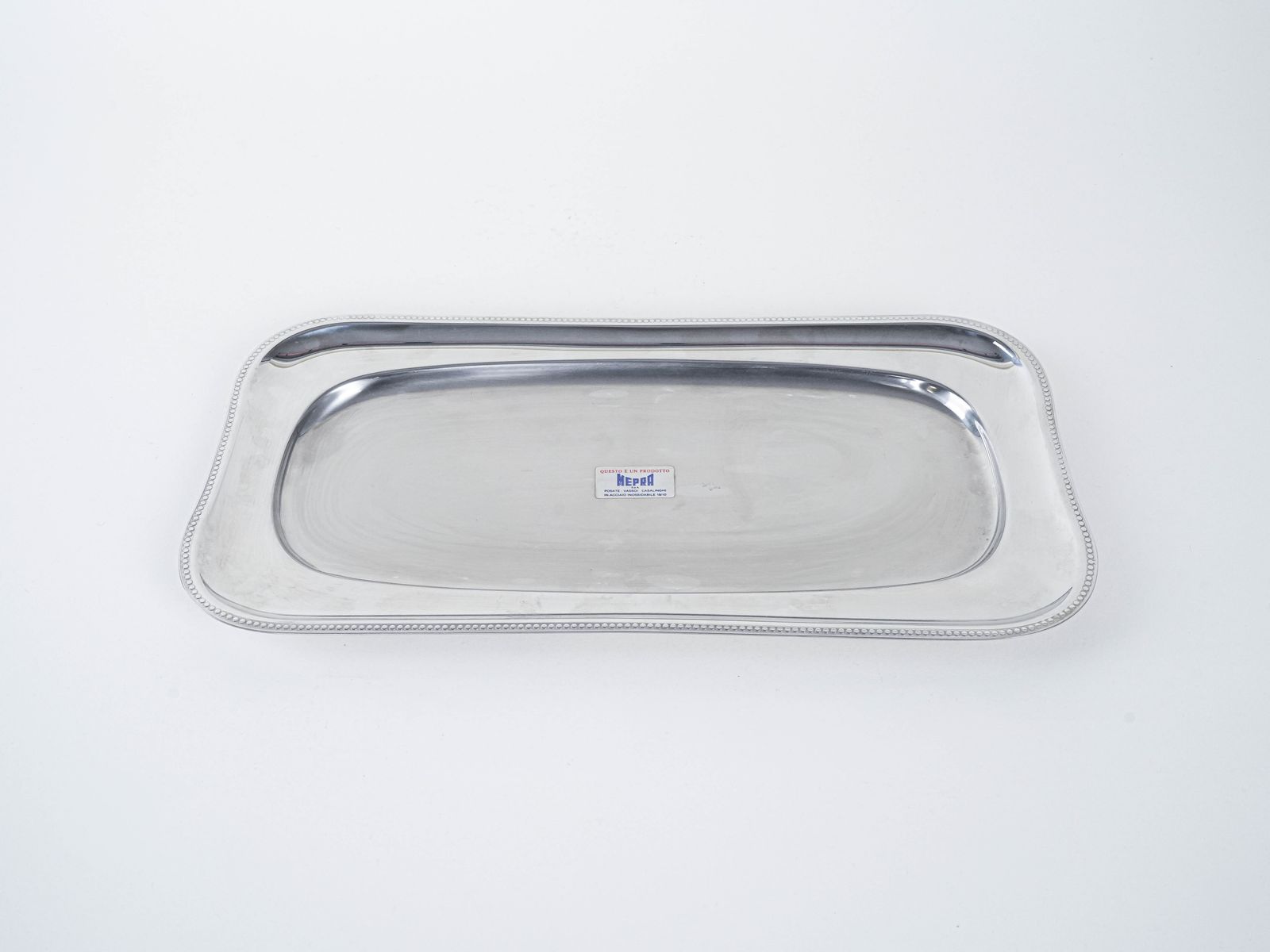 Steel Tray, Italian Design, 1970s, Manufactured By Mepra photo for sale