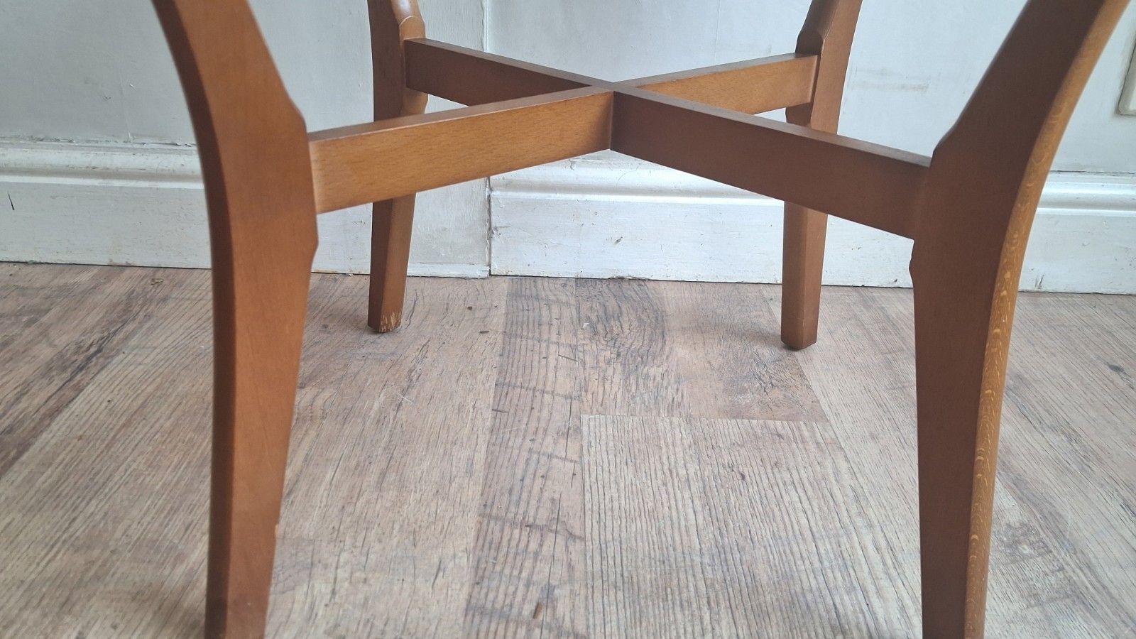 Superb 1970's Stonehill Mid Century  Glass & Teak Drinks/Cocktail/Coffee Table photo vinterior