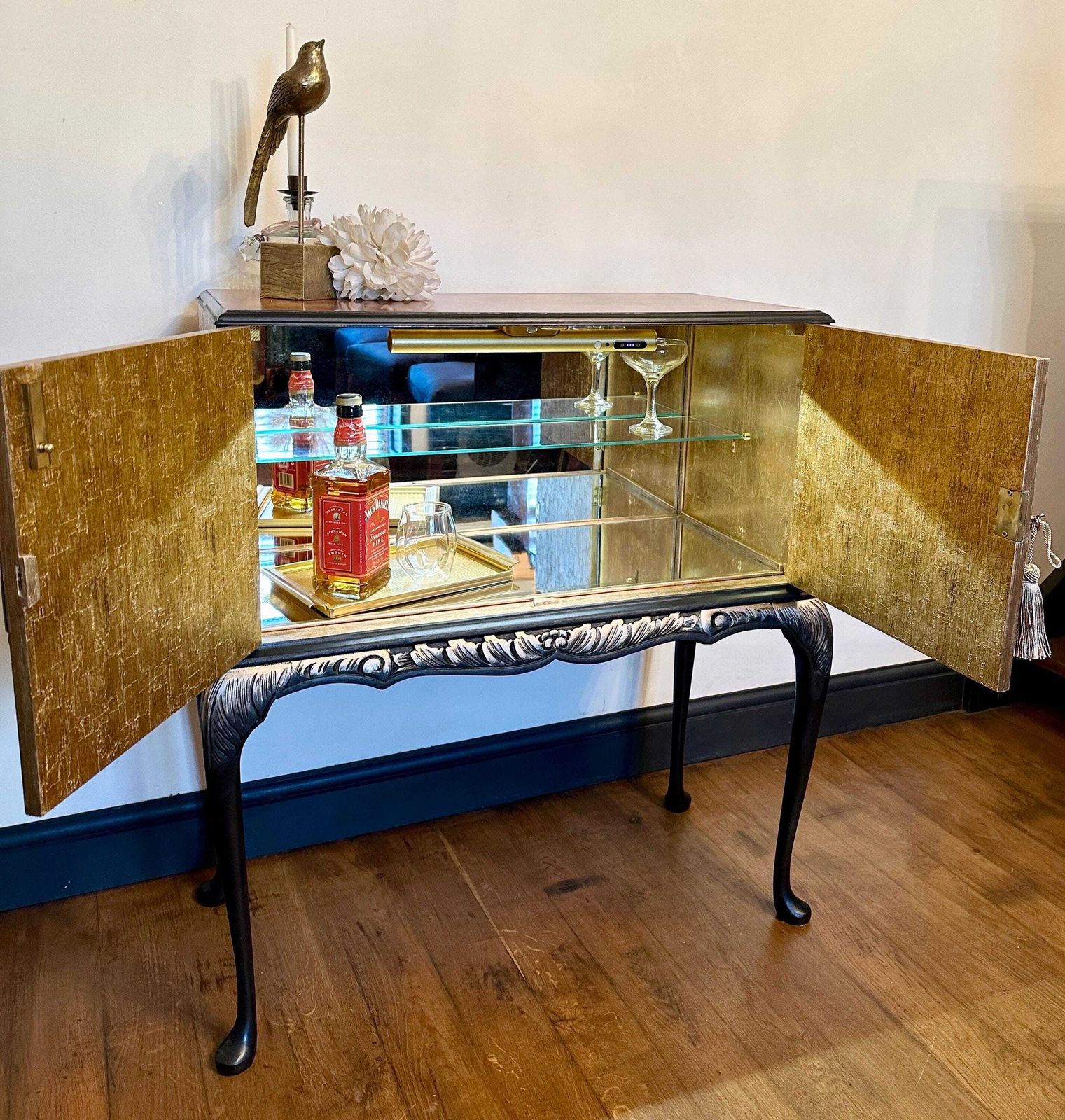 photo furniture Small Vintage Queen Anne Drinks / Cocktail Cabinet