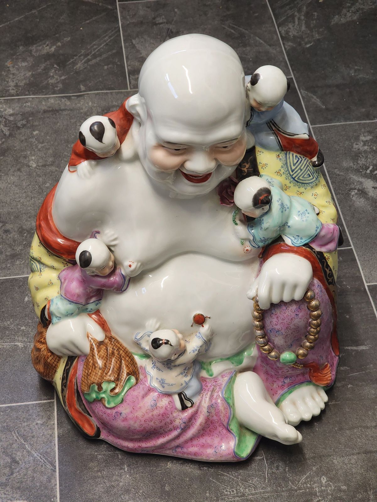 Chinese Famille Rose Porcelain Laughing Buddha