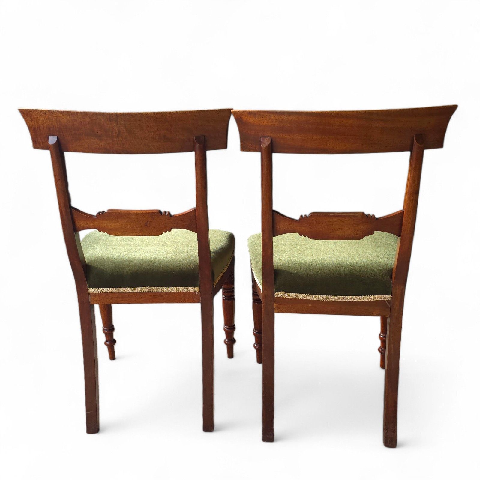 Set Of 4 Antique Regency Mahogany Bar Back Dining Chairs C.1835 photo Furniture