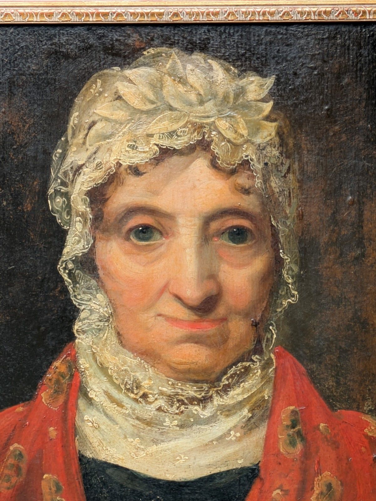 Oil Portrait Irish Lady In Lace Cap Circle Of Erskine Nichols photo furniture