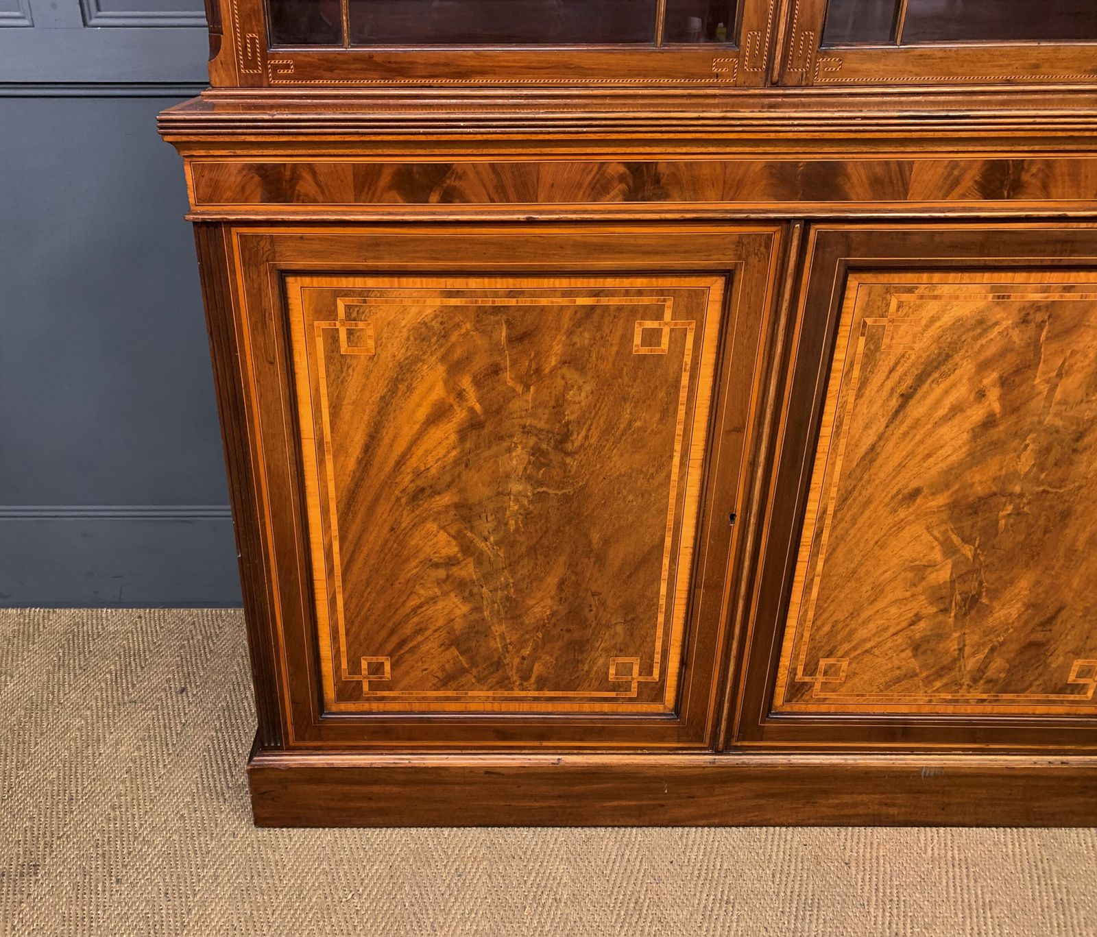 Edwards & Roberts Inlaid Mahogany Bookcase photo for sale