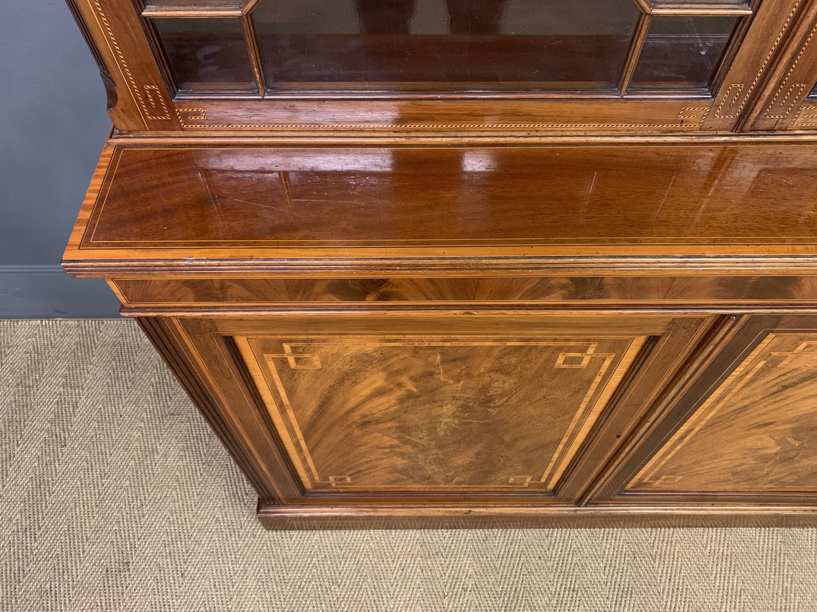 Edwards & Roberts Inlaid Mahogany Bookcase photo Furniture