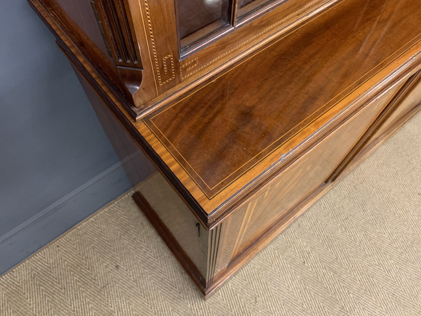 Edwards & Roberts Inlaid Mahogany Bookcase photo 4850.0