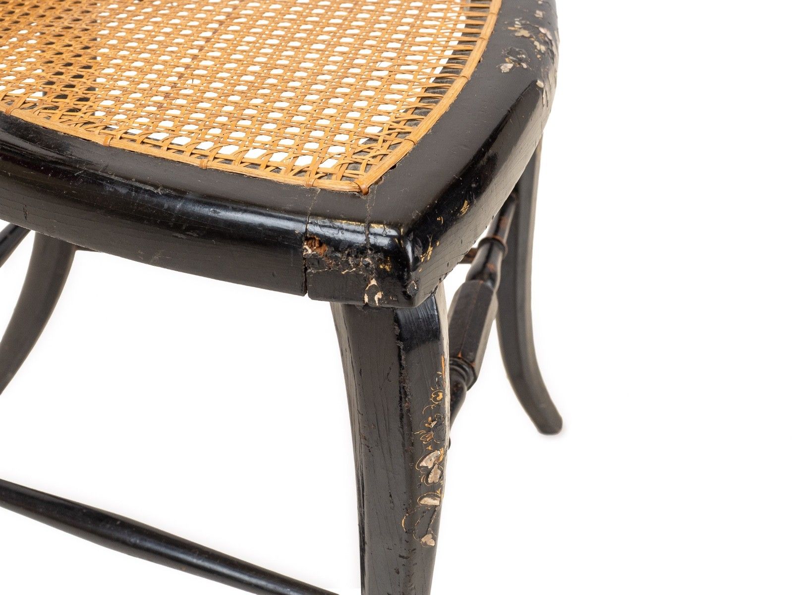 photo buy Japanned Chinoiserie Chair, Papier Mâché, Mother Of Pearl, Regency Taste, C.19th