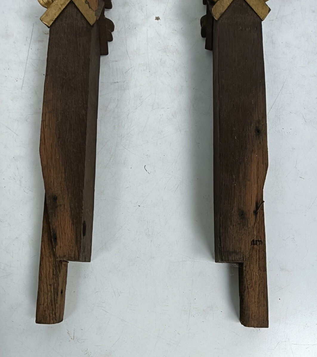 photo furniture Neo Gothic 2 Reclaimed Carved Wood Large Spindles Balusters Trim Posts Pillar